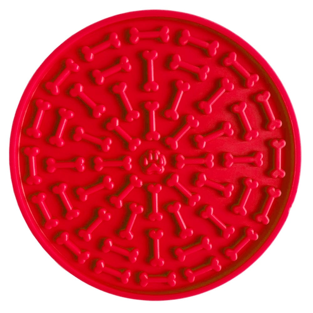 Circle Bone Print Dog Licking Mat