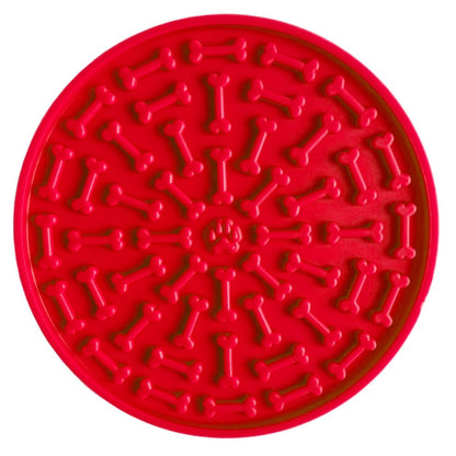 Circle Bone Print Dog Licking Mat