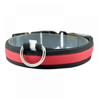 USB Rechargeable LED Flashing Nylon Dog Collar
