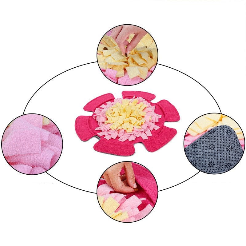 Flower type sniffing pet mat