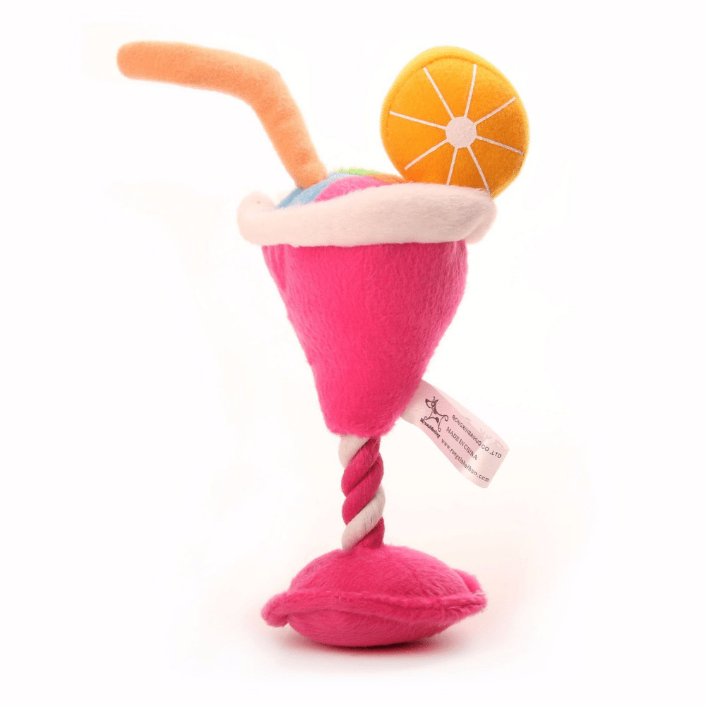 Pet Toy Ice Cream Milk Cup Dog Vocal Knot Rope Supplies
