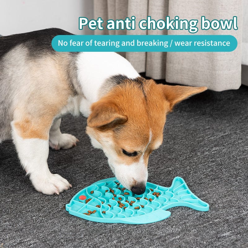Silicone Fish Shaped Slow Feeder Bowl