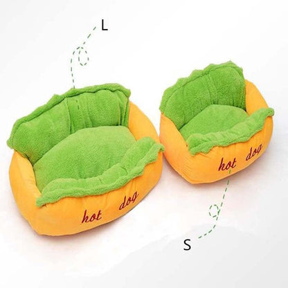 Indoor Hot Dog Shaped Dog Bed