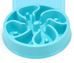 Spiral Print Slow Feeder Dog Bowl