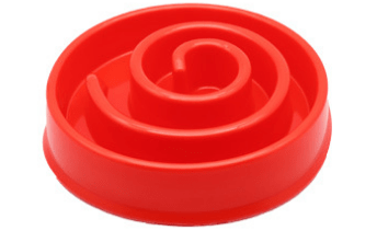 Spiral Print Slow Feeder Dog Bowl
