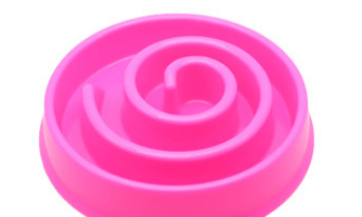 Spiral Print Slow Feeder Dog Bowl