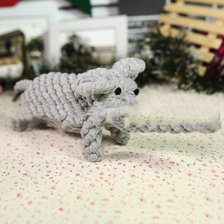 Simulation woven animal cotton rope chewing teeth dog toy