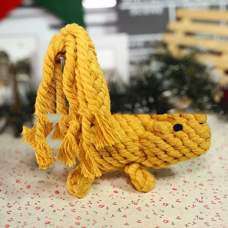 Simulation woven animal cotton rope chewing teeth dog toy