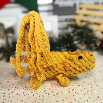 Simulation woven animal cotton rope chewing teeth dog toy