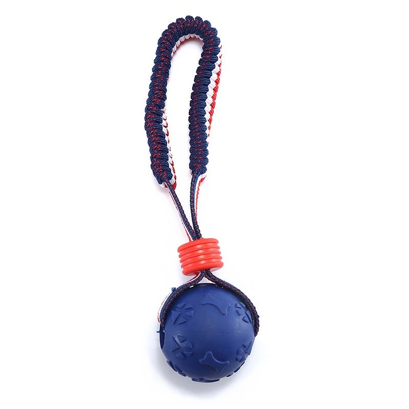 Interactive Dog Toy Ball Interactive Teether With Rope