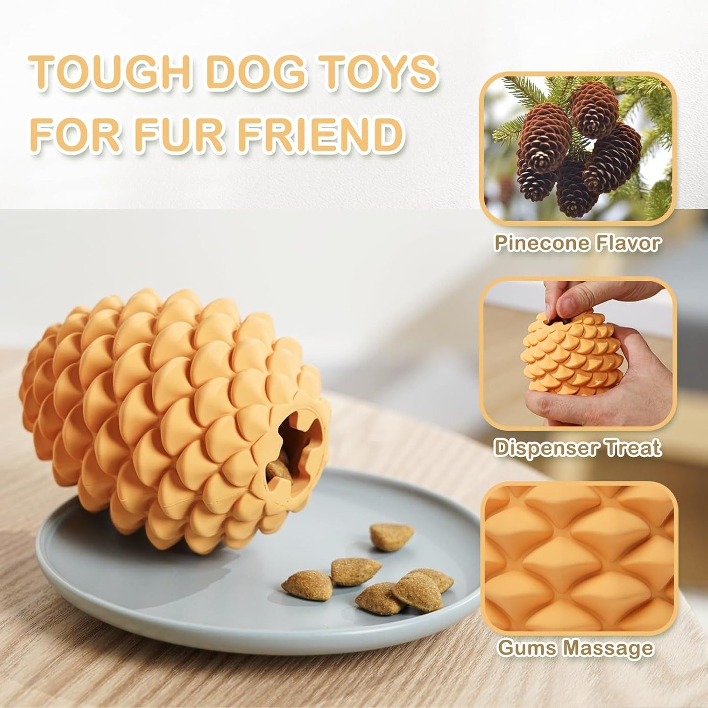 Pine Cone Tough Dog Toys For Aggressive Chewers