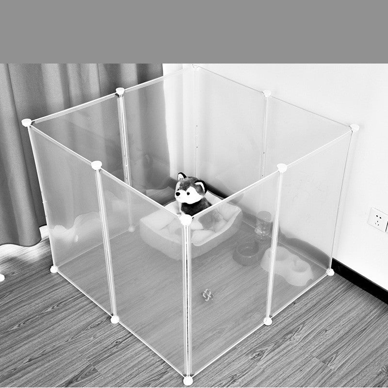 Full Transparent Resin Pet Fence Indoor Dog Cage Free Combination Cat Fence