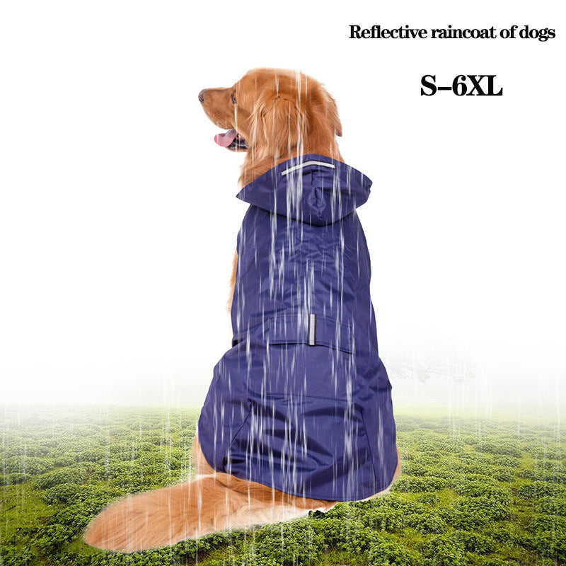 Reflective Large Dog Clothes Windproof When Going Out Hooded