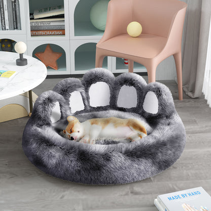 Thickened Warm Kennel For Pets With Bear Paw Shape House - Teddy Kennel