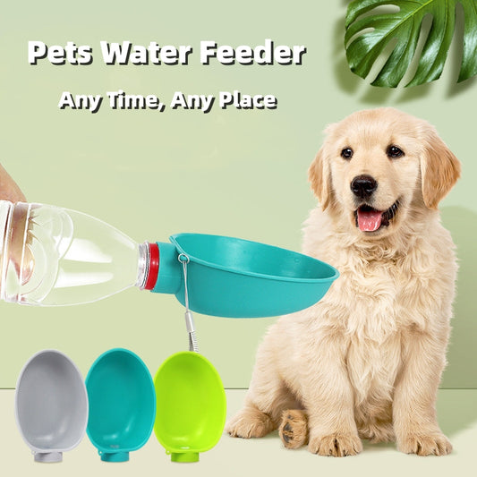 Portable Dog Drinking Bowl Outdoor Water Feeding Pet Outside
