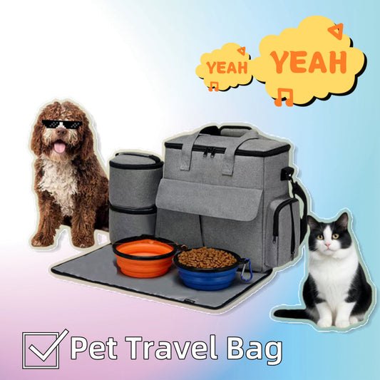 Dog Travel Bag Kit Pet Bag Out Travel Convenient Large-capacity Backpack Outdoor