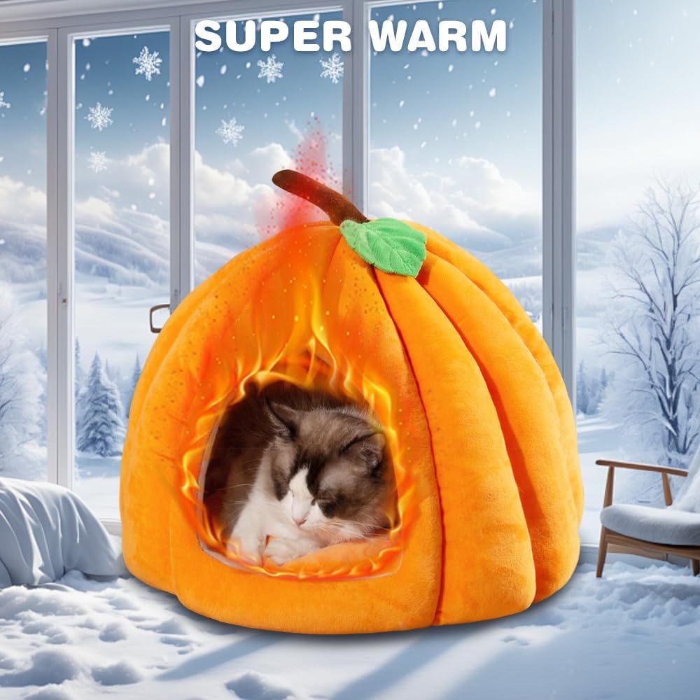 New Pumpkin Cat Bed Cat Beds For Indoor Cats Cute Pumpkin