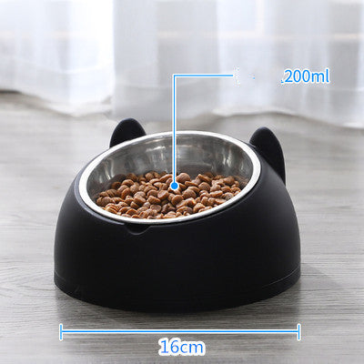 Stainless Steel Cat Bowl Dog Bowl Double Bowl
