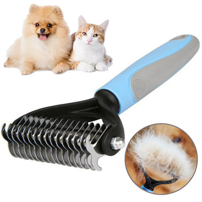 Grooming Brush For Pet Dog Cat Deshedding Tool Rake Comb