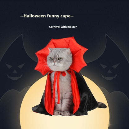 Cute Halloween Pet Costumes Cosplay Vampire Cloak