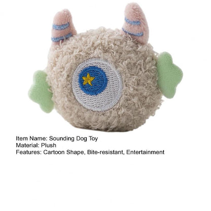 Sounding Dog Toy Cartoon Shape Padded Soft Pet Chew Toy