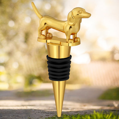A Dachshund-shaped Red Wine Stopper