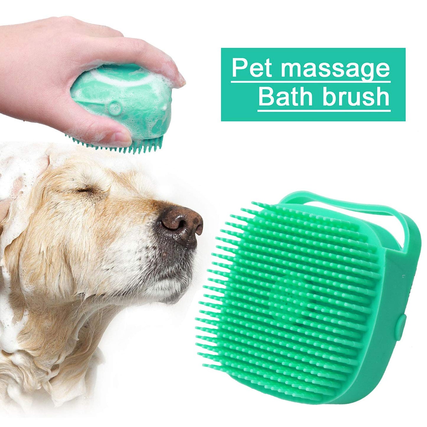 Pet Dog Shampoo Massager Brush Cat Massage Comb Grooming