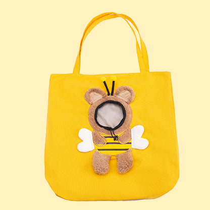 Little Bee Design Cat Dog Carrier Bags Portable Breathable Bag