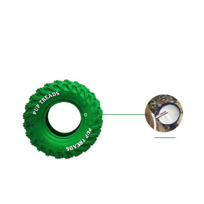 Dog Teeth Cleaning Rubber Tire Toy