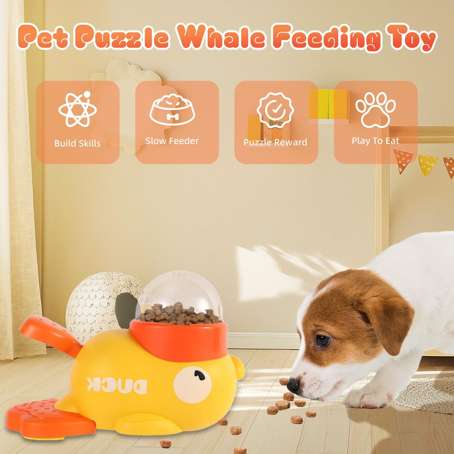 Duck Shape Dog Treat Dispenser - Interactive Dog Toys