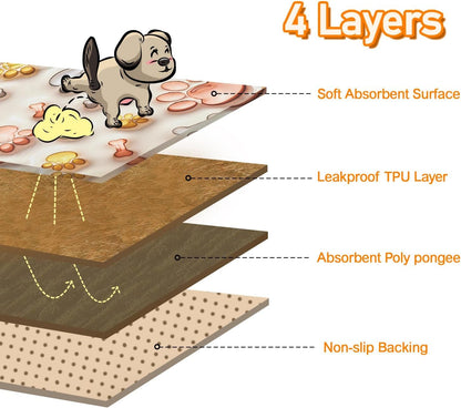 Qeils Reusable Puppy Pads Washable Pee Pads For Dogs