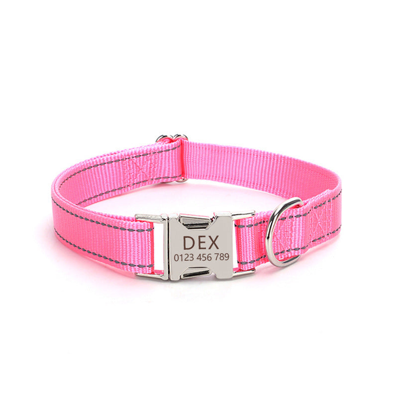 Nylon Reflective Silk Dog Collar