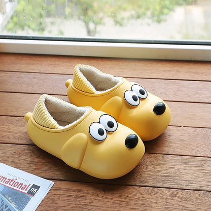 Cute Dog Shoes EVA Winter House Shoes