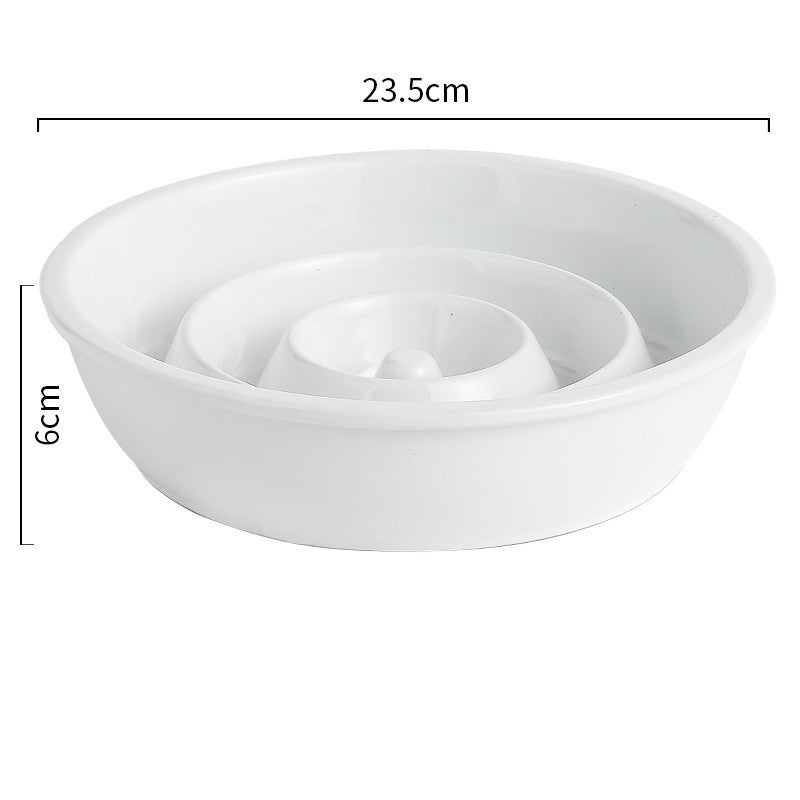 Ceramic Pet Bowl Delays Eating Protects Cervical Vertebra