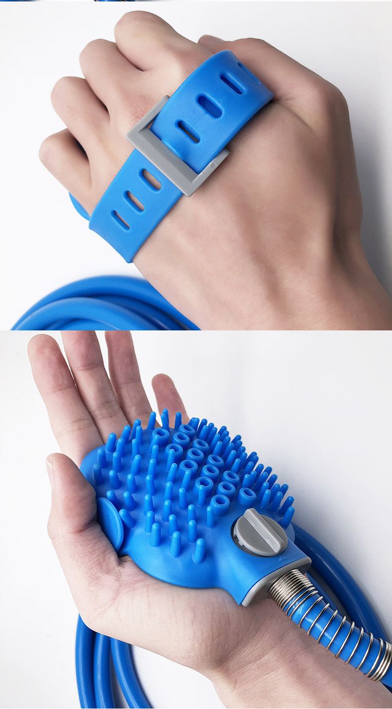 Pet Bathing Gloves Outdoor Shower Dog Bath Silicone Nozzle