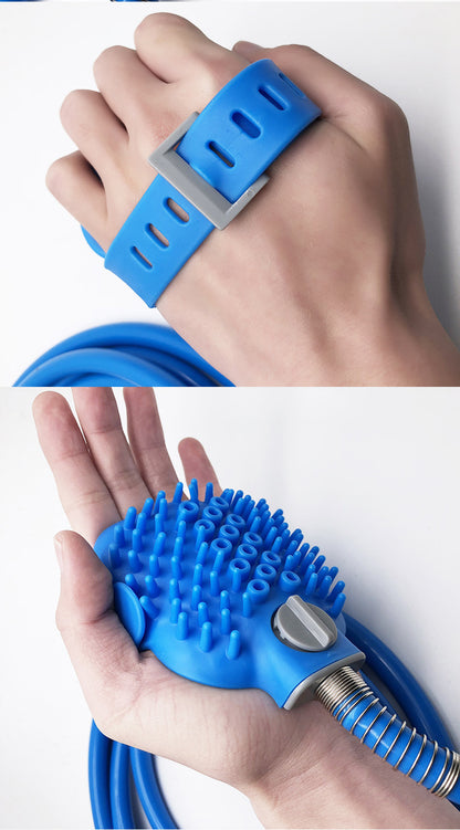 Pet Bathing Gloves Outdoor Shower Dog Bath Silicone Nozzle