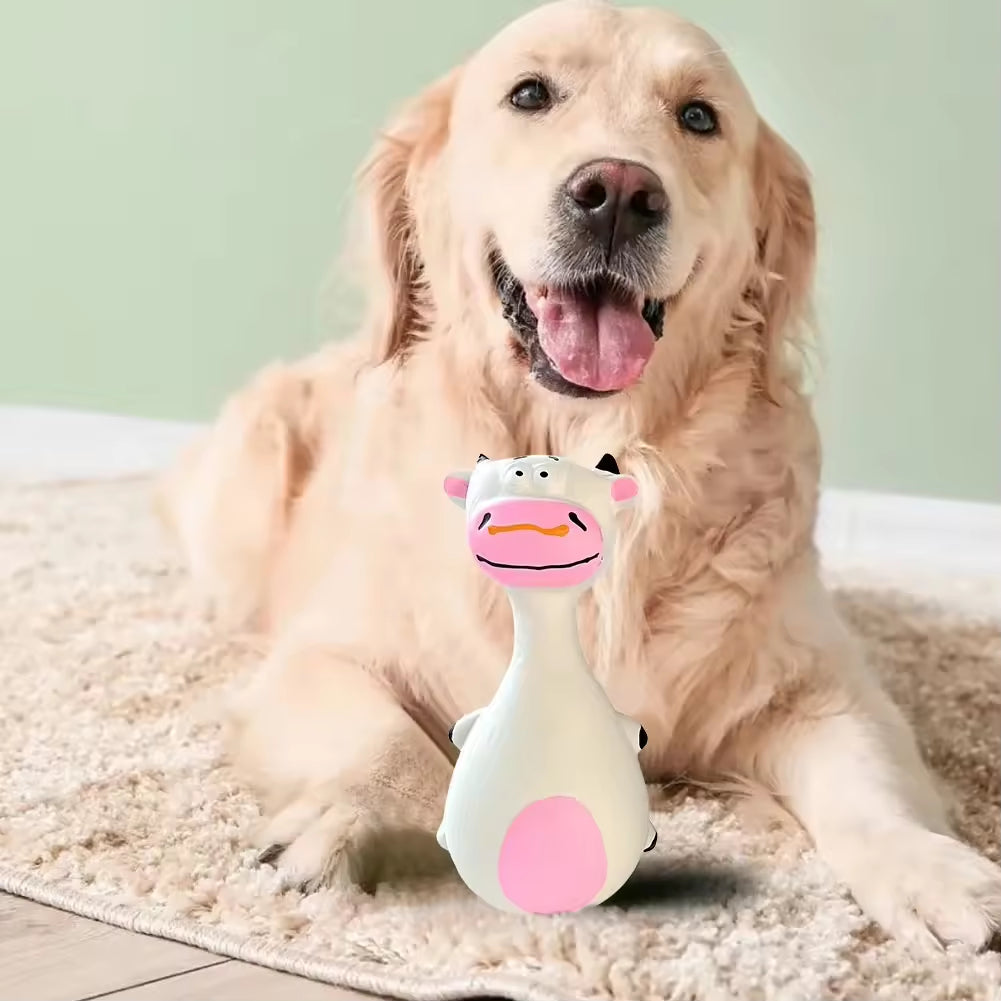 4pcs Cute Latex Dog Chew Toys With Sound
