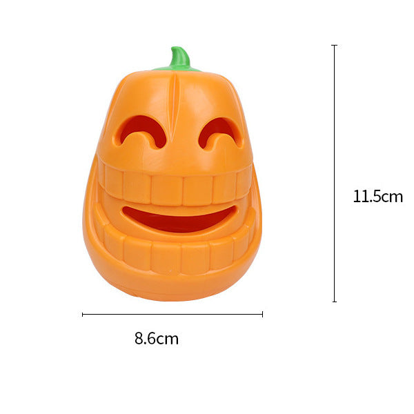 Interactive Dog Chew Toy Halloween Pumpkin Shaped Treat-Dispensing