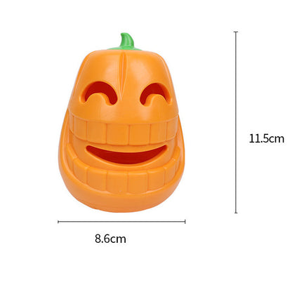 Interactive Dog Chew Toy Halloween Pumpkin Shaped Treat-Dispensing