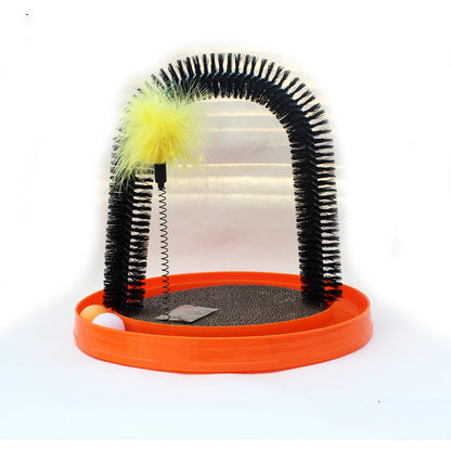 Multifunctional Pet Massage Arch Brush Cat Toy Scratching