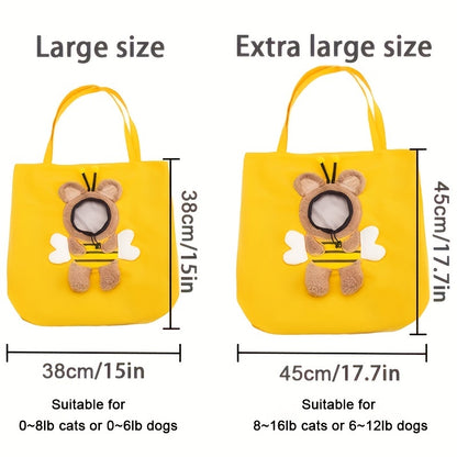 Little Bee Design Cat Dog Carrier Bags Portable Breathable Bag