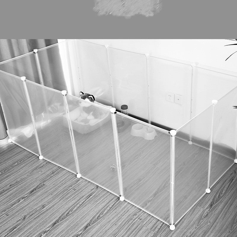 Full Transparent Resin Pet Fence Indoor Dog Cage Free Combination Cat Fence