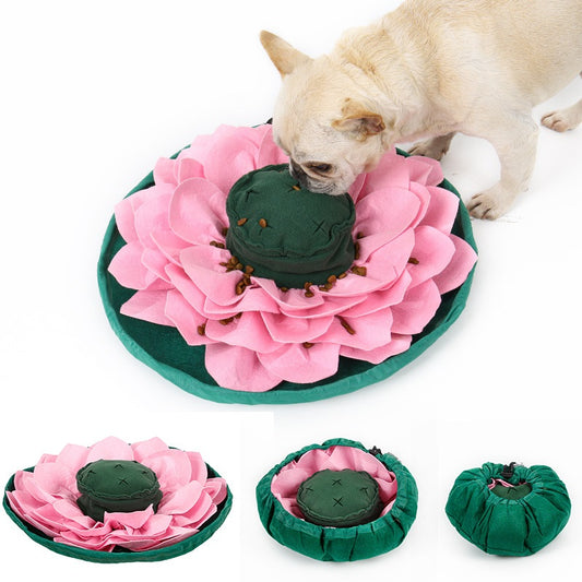 Pet Lotus Sniffing Pad Hides Food And Slow Food Training Dog Toys