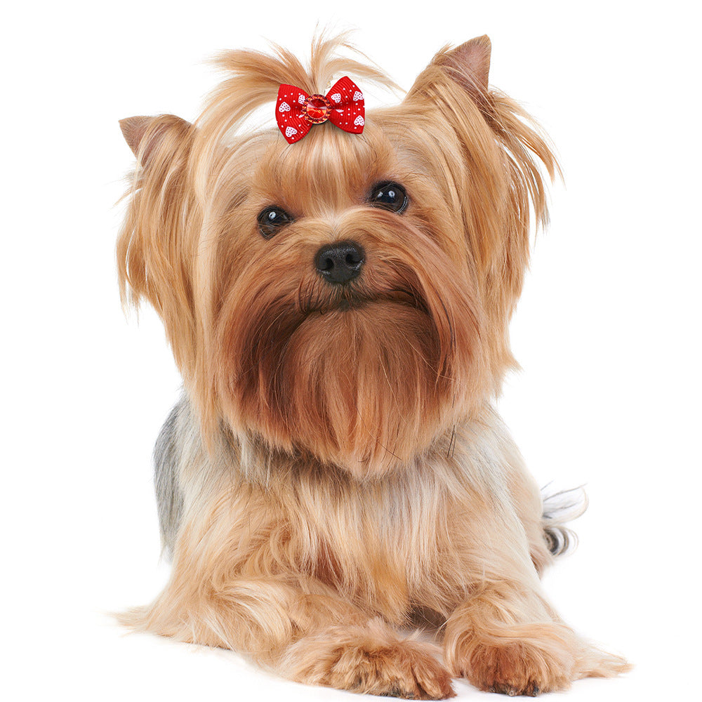 Pet Supplies Bow Rubber Band Scrunchie Head Flower Dog Cat Accessories