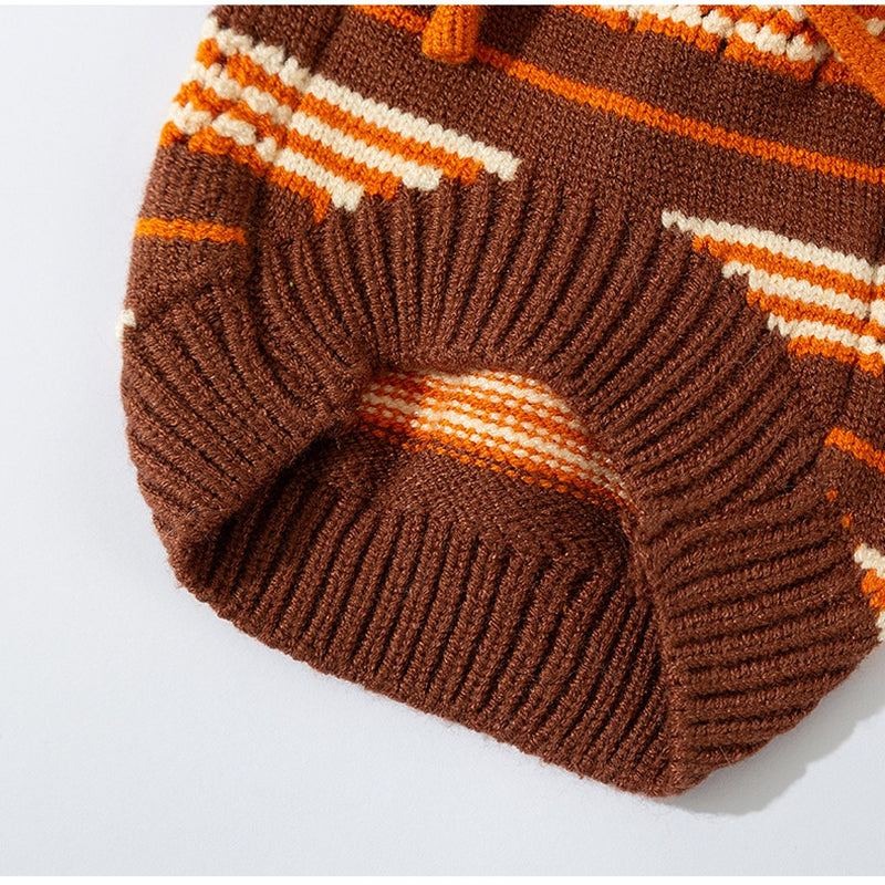 Sweaters Cold Weather Dog Striped Pullover Warm Knitted Pet