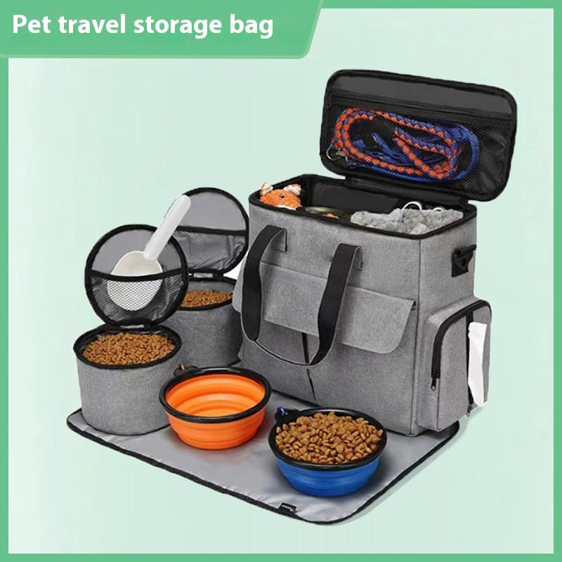 Dog Travel Bag Kit Pet Bag Out Travel Convenient Large-capacity Backpack Outdoor