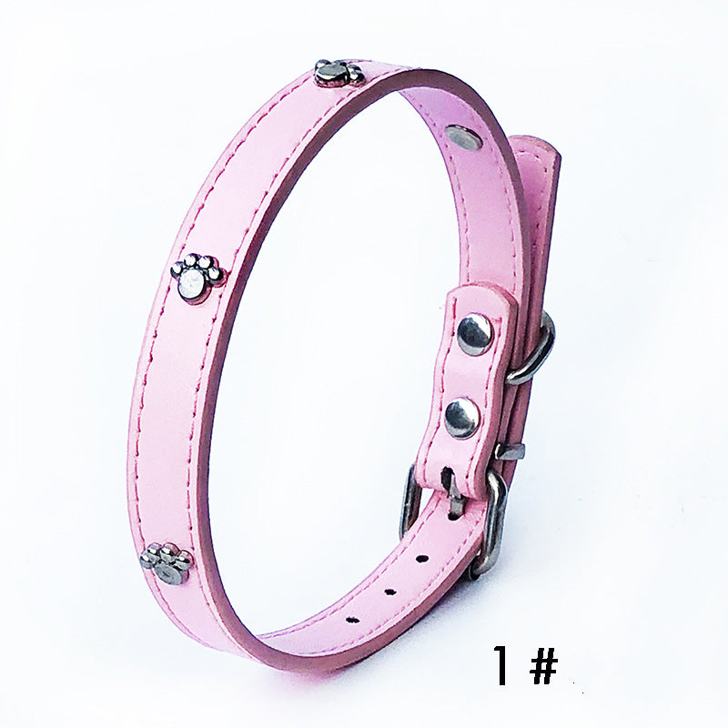 Pack Of 10 1.5 Leather Collars Dog Collars PU Collars