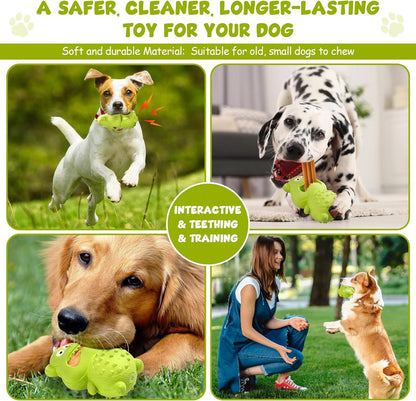 Dog Toys For Aggressive Chewers Natural Rubber Squeaky