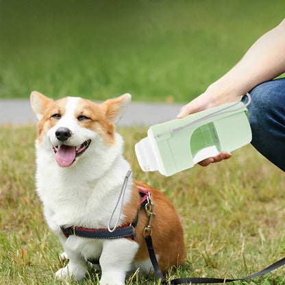 2 In 1 Travel Dog Water Bottle Pet Water Dispenser Feeder Drinking