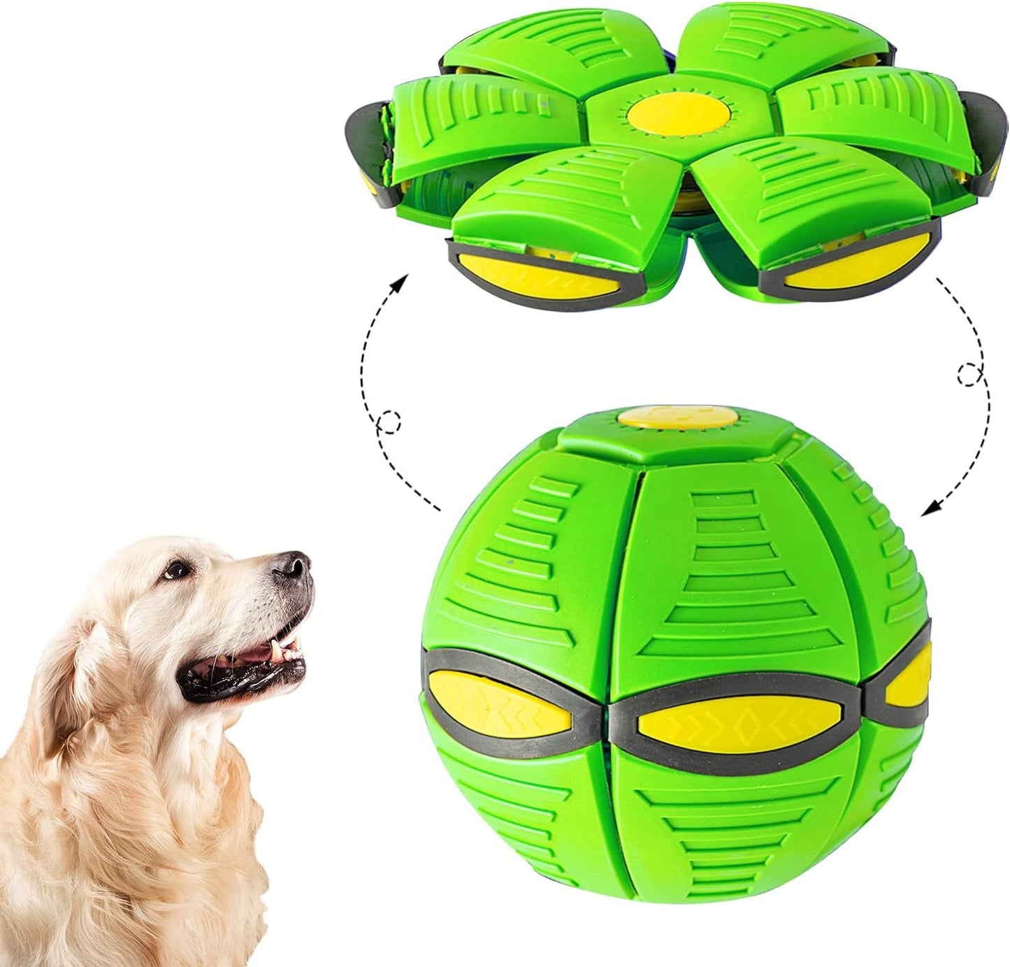 Pet Toy Flying Saucer Ball For Dogs 6 Lights Flying Saucer Ball